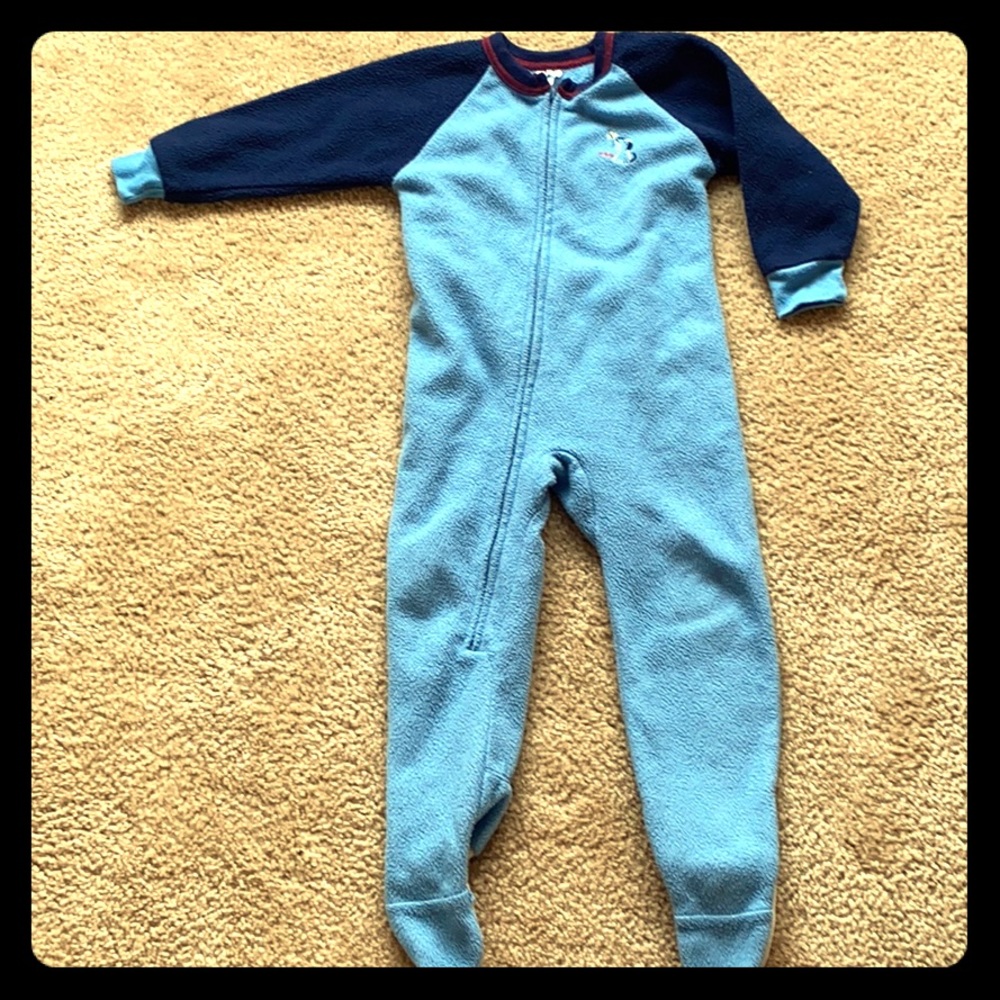 3/$15 Gerber fleece footed zip onesie PJ